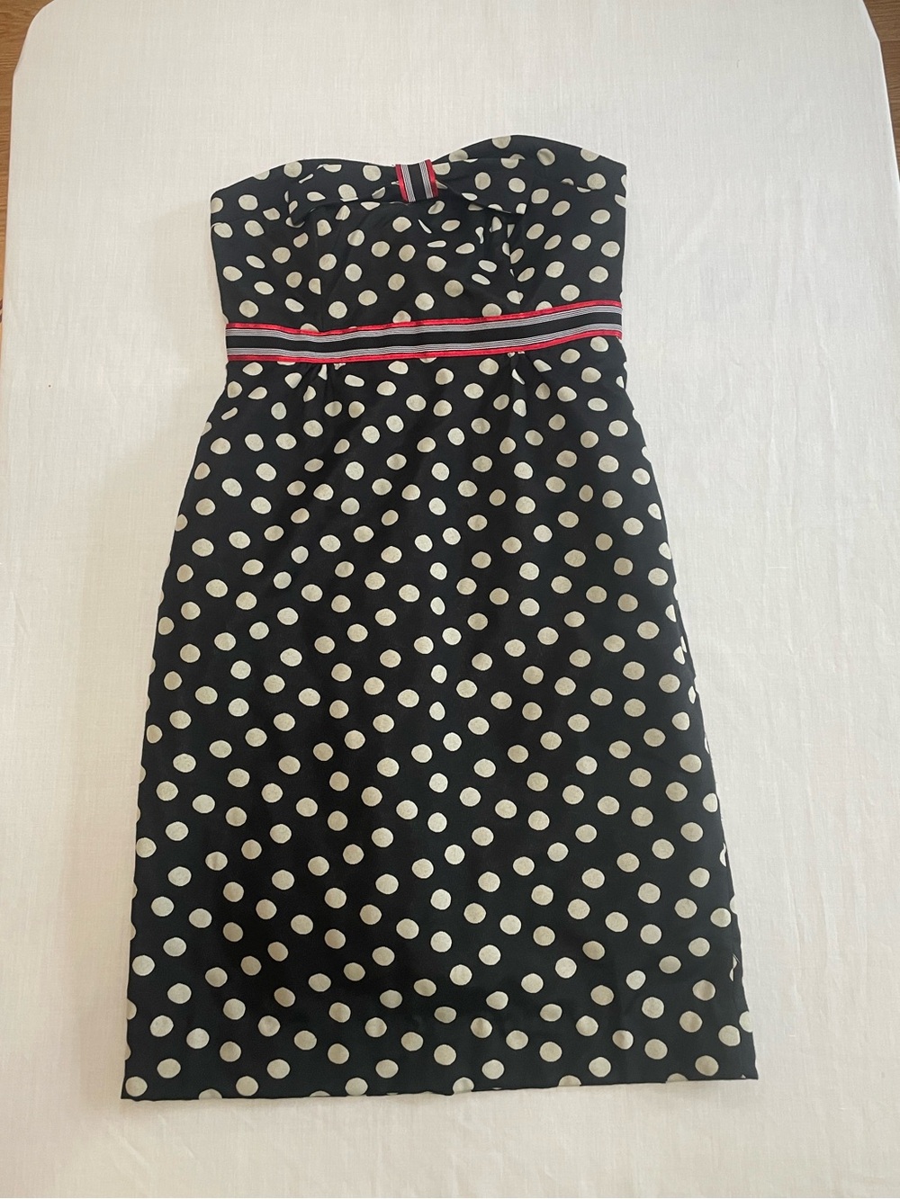 Y2K Maeve strapless polka dot dresss